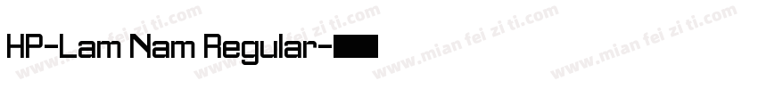 HP-Lam Nam Regular字体转换